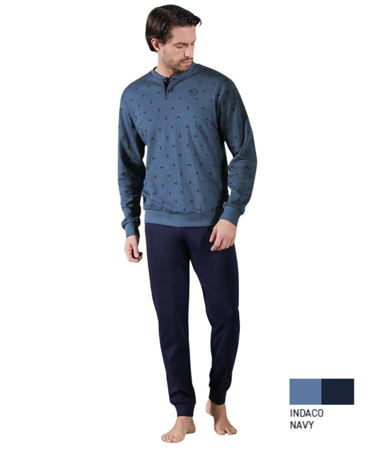 Pigiama uomo in jersey di cotone caldo Paul Martin 54430 PAUL MARTIN