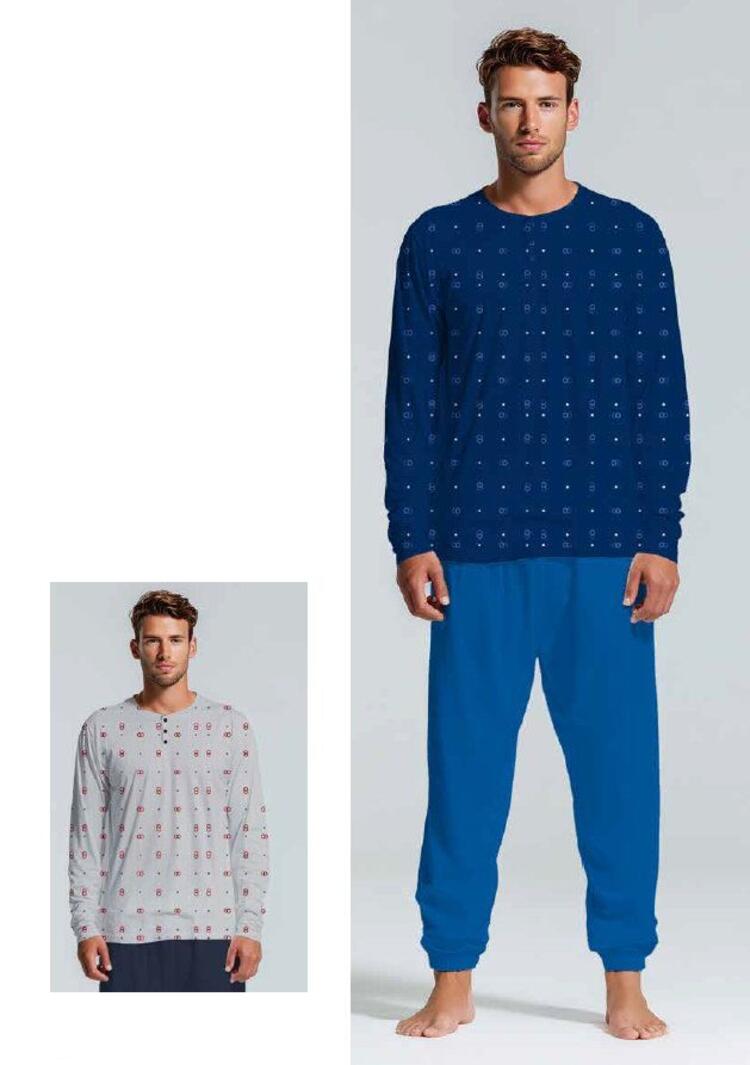 Pigiama uomo a manica lunga in jersey di cotone Smarty by Cippi 558 SMARTY BY CIPPI