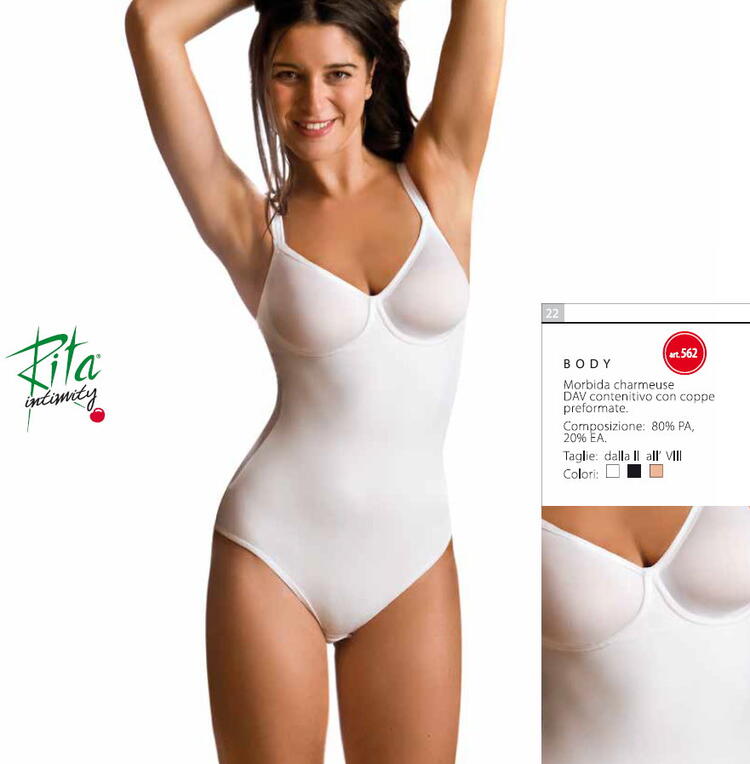 BODY IN MICROFIBRA DONNA RITA 562 TG.3 -6 Rita