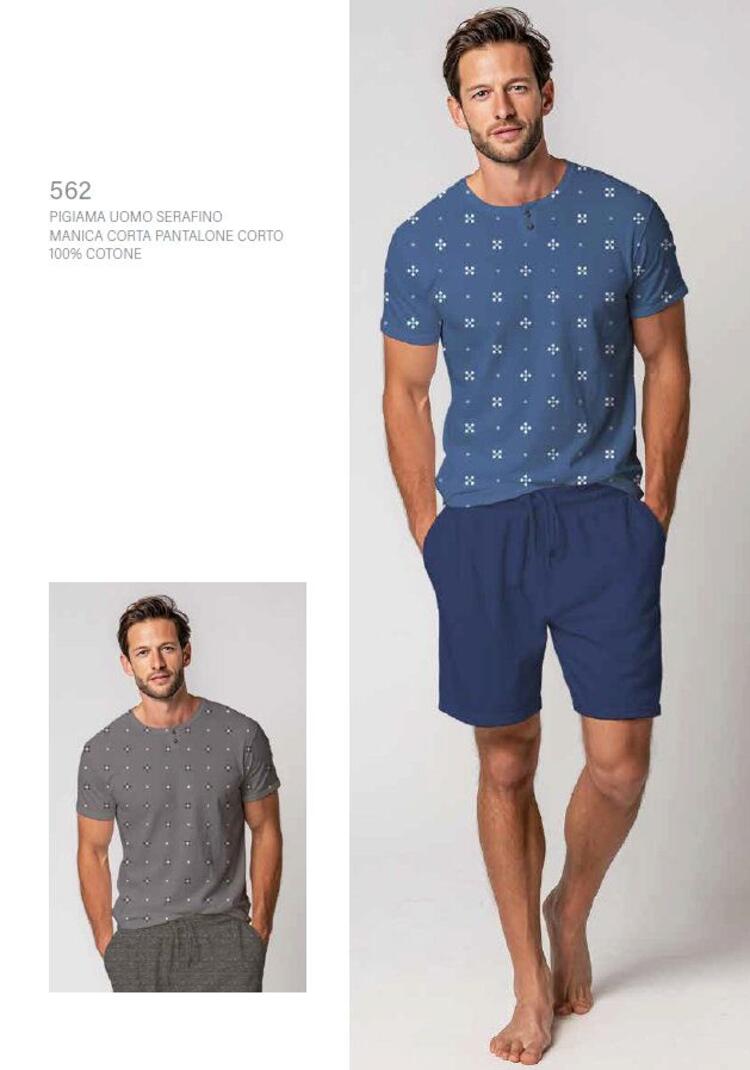 Cippi Smarty 562 Herren-Pyjama aus Baumwolljersey mit kurzen Ärmeln SMARTY BY CIPPI