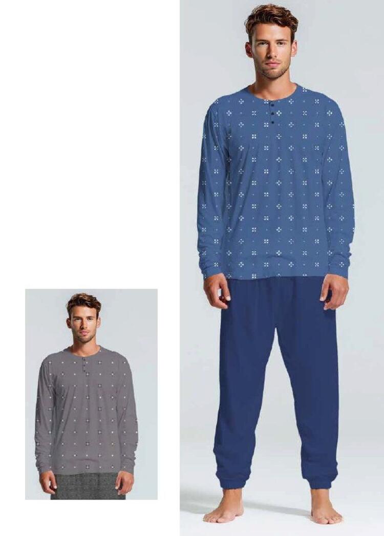 Pigiama uomo a manica lunga in jersey di cotone Smarty by Cippi 564 SMARTY BY CIPPI