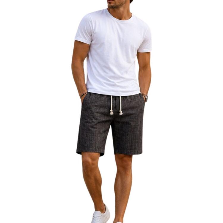BE MISTIC 611 Herren-Slam-Bermudashorts mit Leinen-Effekt Be Mistic
