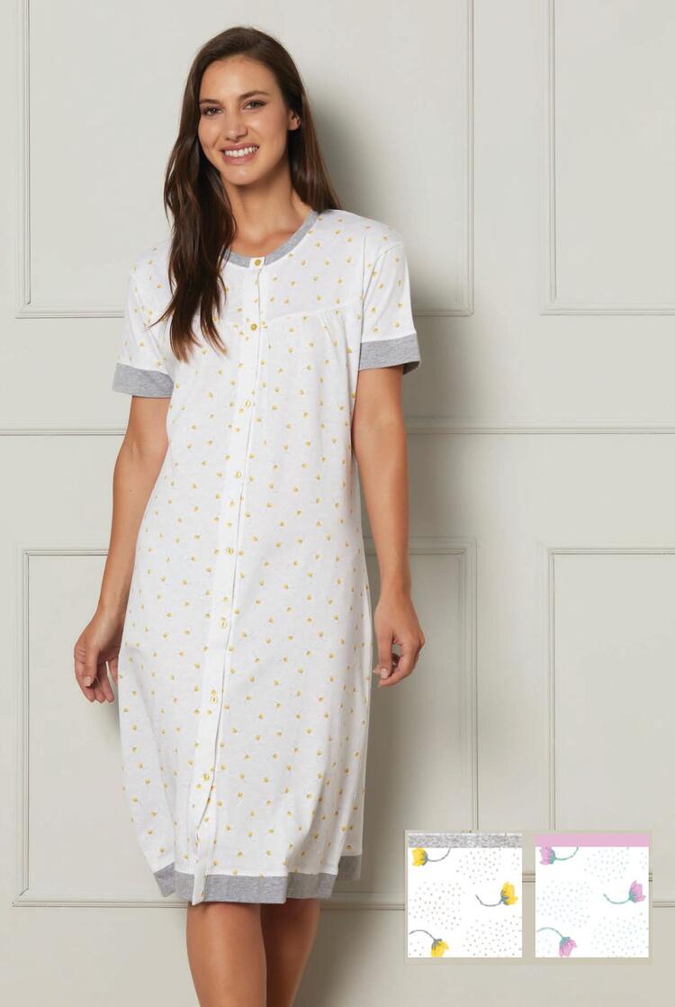 Cippi 6768 Cotton Jersey Short Sleeve Clinical Nightgown Cippi