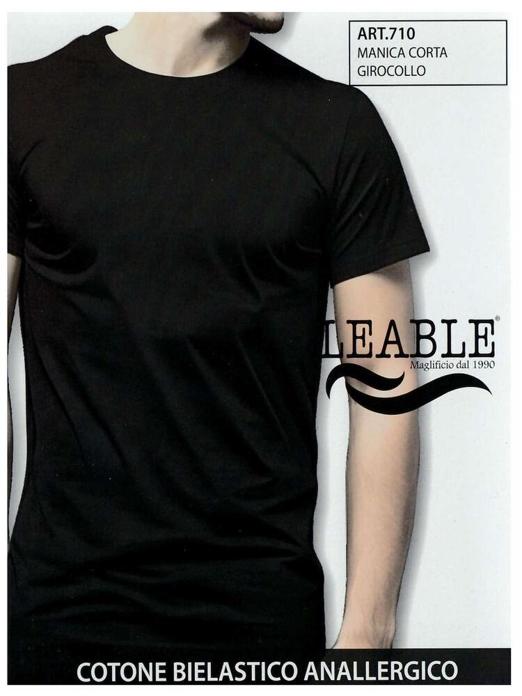 T-shirt uomo girocollo in cotone bi-elastico Leable 710 Leable