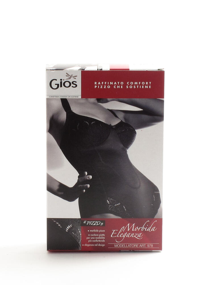 GIOS Body Modellatore Linea Morbida Eleganza - Sostiene, Contiene E Modella - Cuciture Piatte - Taglia Con Coppa B