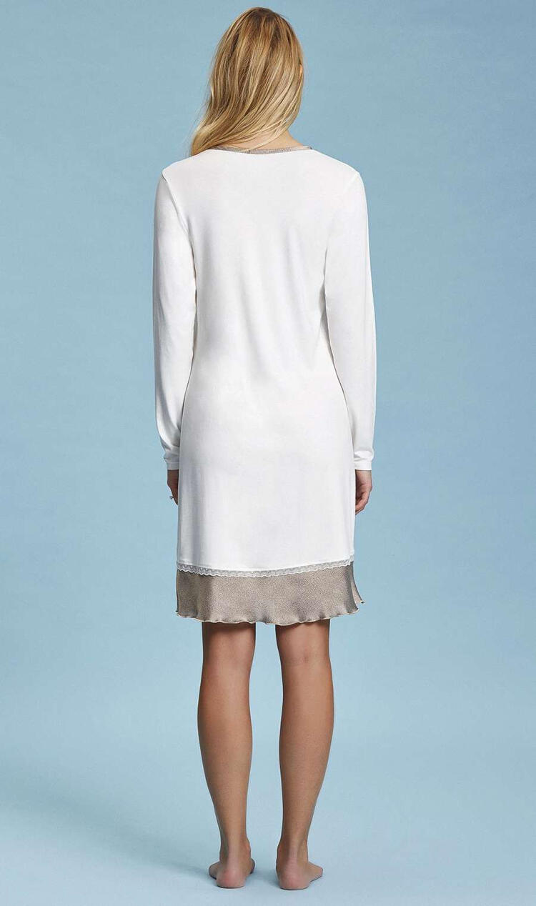 Andra 7399C Women's Nightgown Calibrated in Viscose and Satin Andra