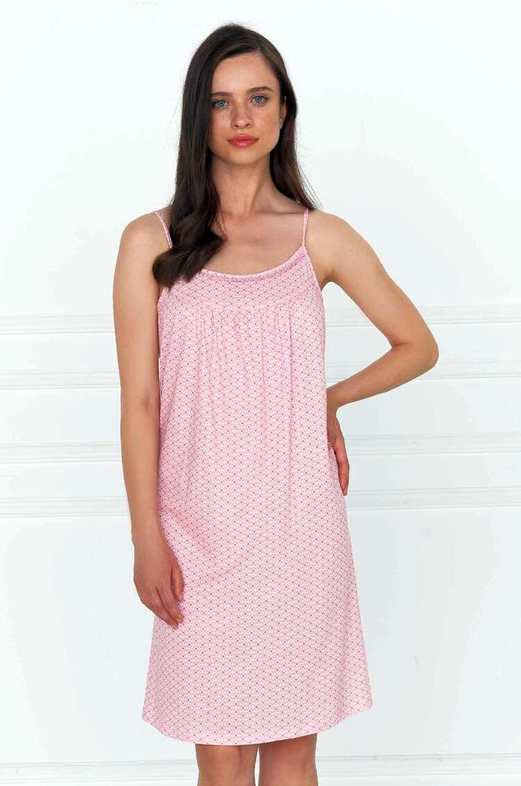 Women's narrow shoulder nightgown in Linclalor 74644 cotton jersey Linclalor