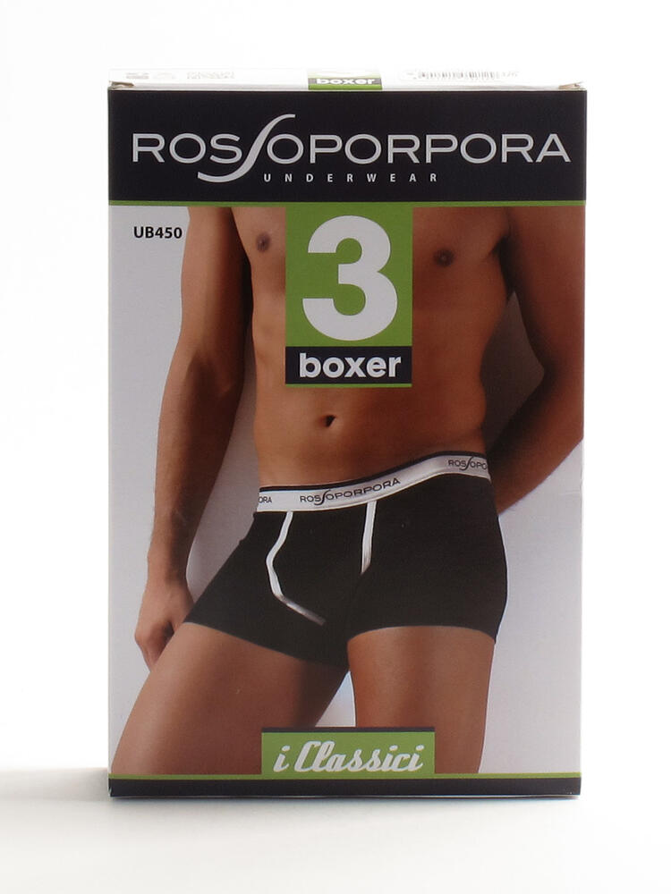 BOXER UOMO ROSSOPORPORA UB450- 3 CAPI Rossoporpora