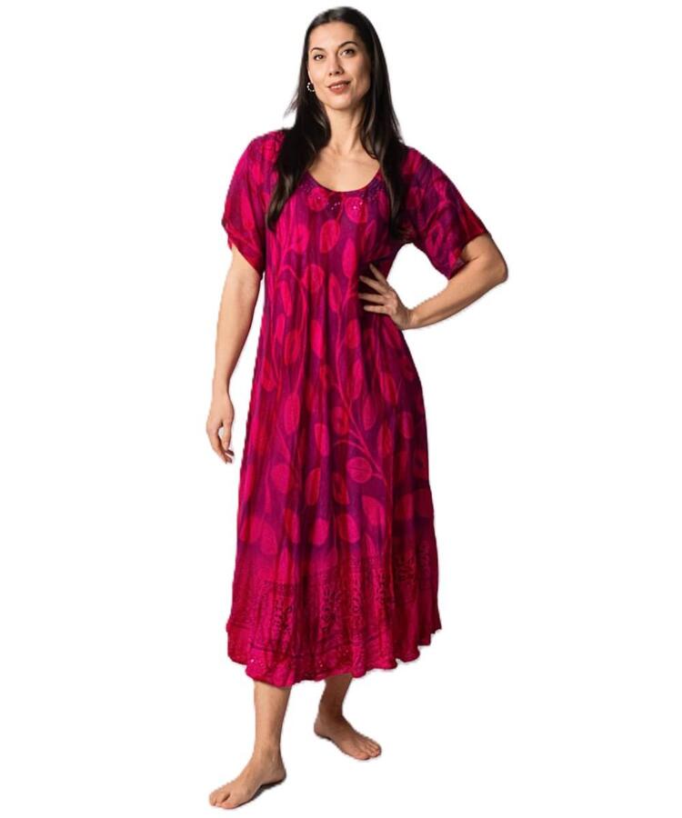 Abito donna long mezza manica in viscosa fantasia Marila 81063 MARILA
