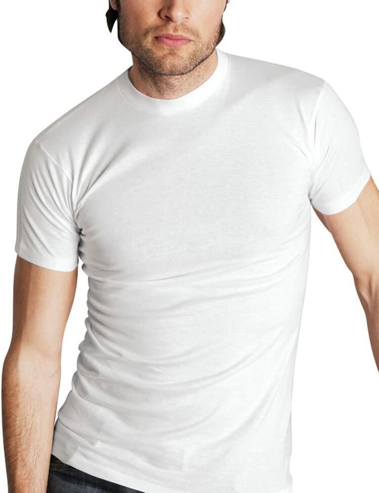 T-shirt uomo girocollo manica corta in cotone Moretta 87 tg.4-7 Bianco Moretta