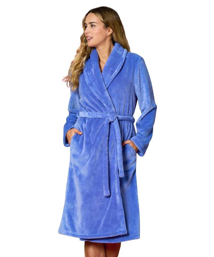 Vestaglia donna incrociata in caldo pile coral Linclalor 88809 Linclalor