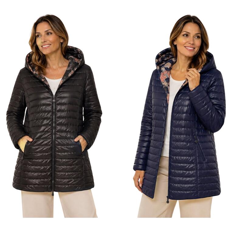 PIUMINO 100 GRAMMI DONNA CALIBRATO E REVERSIBILE FLORA 8951  FLORA