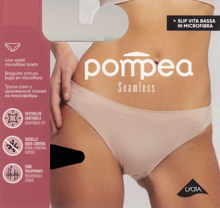 Slip donna vita bassa in microfibra Pompea Seamless VB 89624253 Pompea