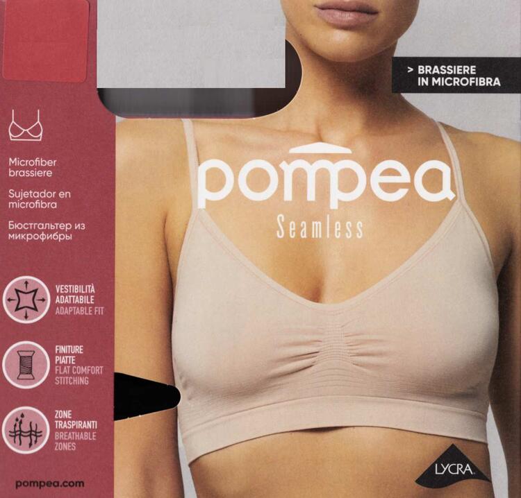 Brassiere donna in microfibra Pompea Seamless 89631552 Pompea