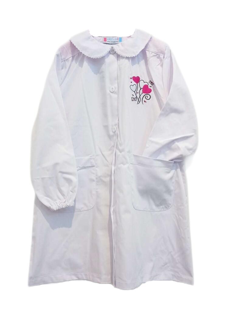 Andy&Gio' 90248 Heart Embroidery School Apron for Girls Andy&Gio