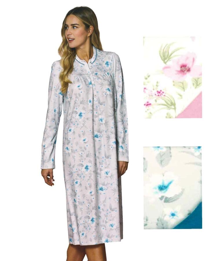 Camicia da notte donna in jersey di caldo cotone Linclalor 92220 Linclalor
