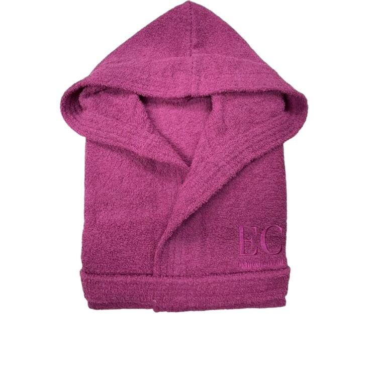 Enrico Coveri Unisex-Bademantel aus Baumwollfrottee mit Kapuze COVERI