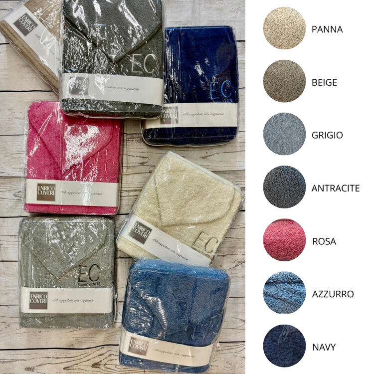 ACCAPPATOIO CON CAPPUCCIO UNISEX IN SPUGNA ENRICO COVERI COVERI