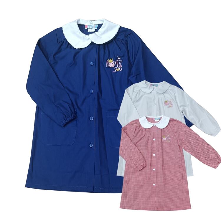GREMBIULE SCUOLA BAMBINA 90292 RICAMO LOVE Andy&Gio