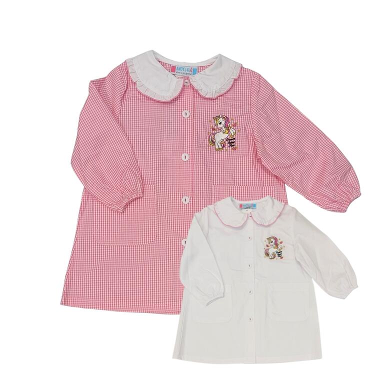 GREMBIULE ASILO BAMBINA ANDY&GIò 90278 RICAMO UNICORNO Andy&Gio