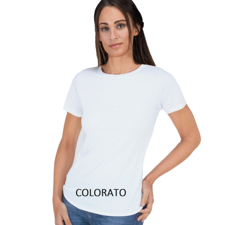 T-shirt donna in jersey di cotone Antonella New Dimension 86025C Colorata Antonella