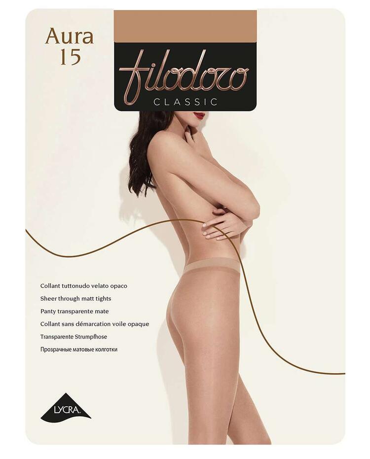 Collant donna velato tutto nudo Filodoro Classic Aura 15 Filodoro