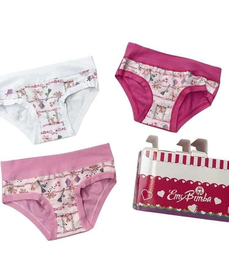 Slip boxerino bambina in cotone elasticizzato Emy B3026 Emy