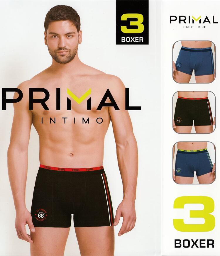 Boxer uomo in cotone elasticizzato Primal B355 TRI-PACK Primal
