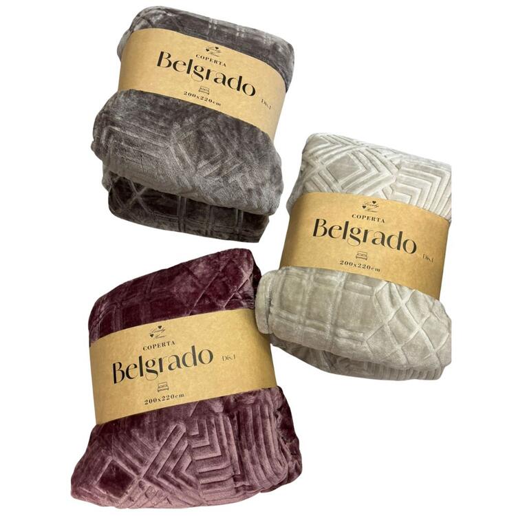 COPERTA IN CORAL LOVELY HOME BELGRADO 200 X 220 LOVELY HOME