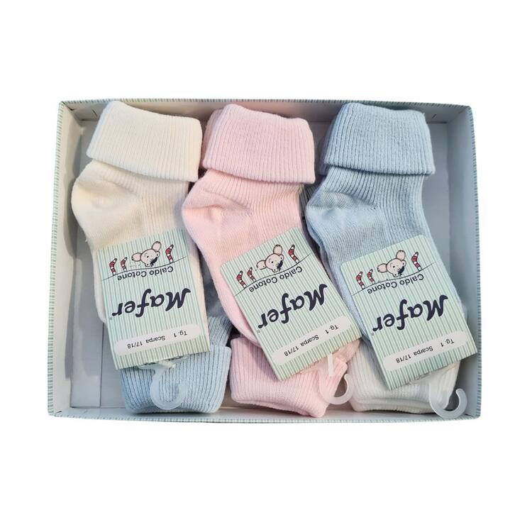 CALZINO CORTO DA NEONATO IN CALDO COTONE MAFER BMC2589 Mafer