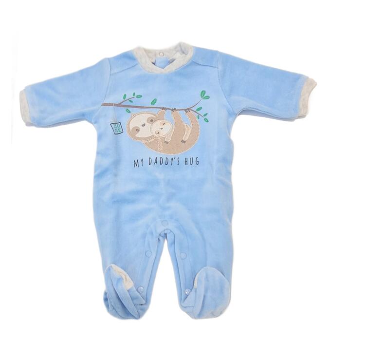 NEWBORN ONE-PIECE ONEsie IN CHENILLE WITH ELLEPI FOOT BQ3330 MA Ellepi