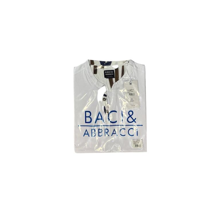 T-SHIRT UOMO IN COTONE CON BOTTONCINI BACI&ABBRACCI BAM5448 Baci & Abbracci