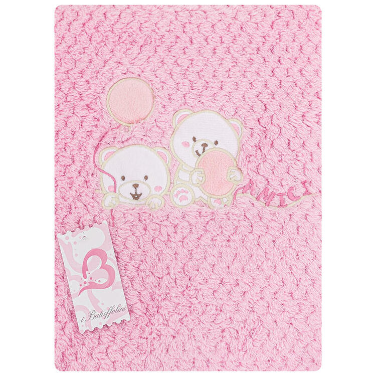 BABY FLEECE BLANKET WITH EMBROIDERY B475 Batuffolini I BATUFFOLINI