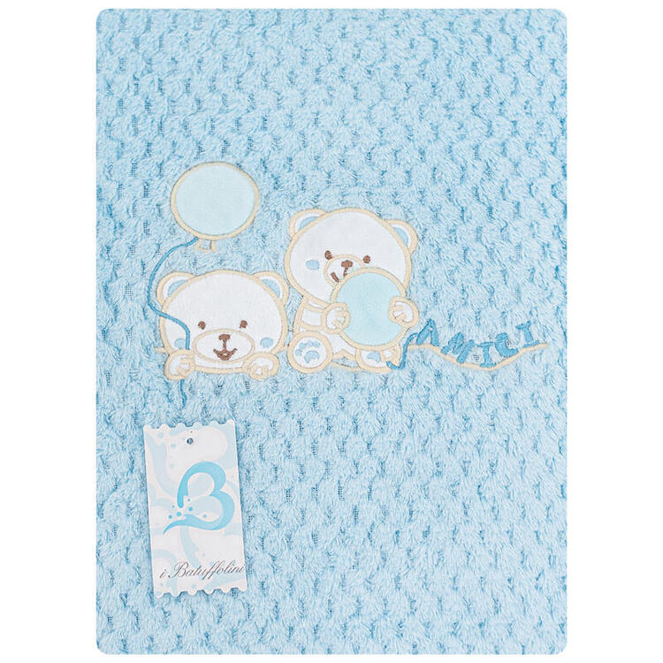 BABY FLEECE BLANKET WITH EMBROIDERY B475 Batuffolini I BATUFFOLINI