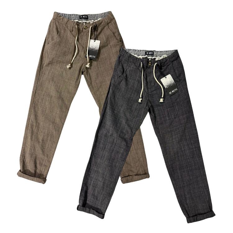 PANTALONE LACCIO UOMO EFFETTO LINO BE MISTIC PT000622 Be Mistic