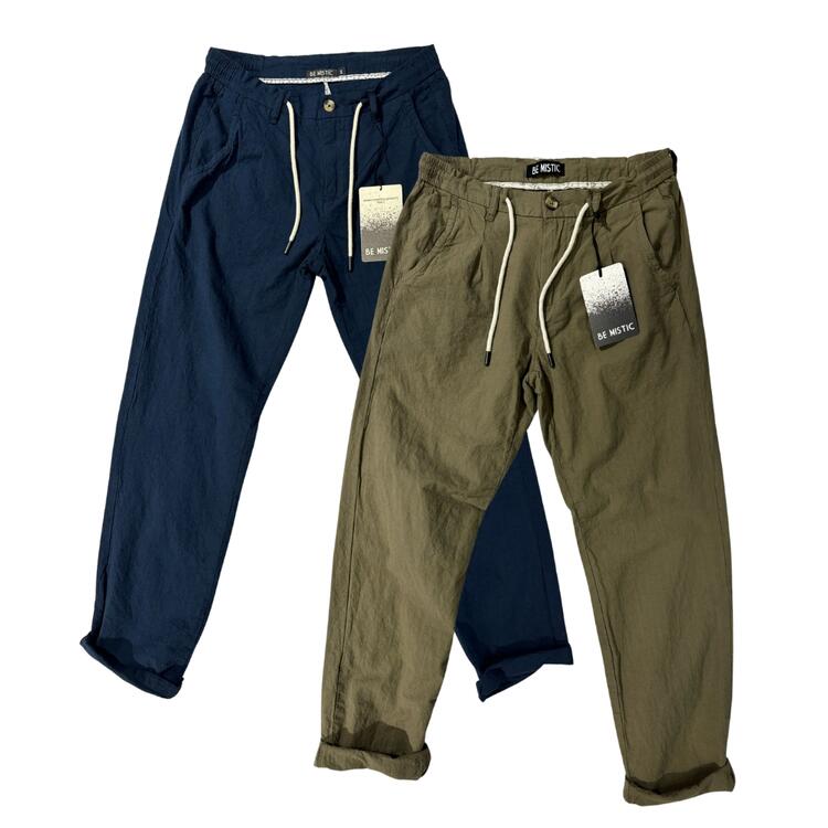BE MISTIC PT002078 MEN'S LINEN EFFECT LACE TROUSERS Be Mistic