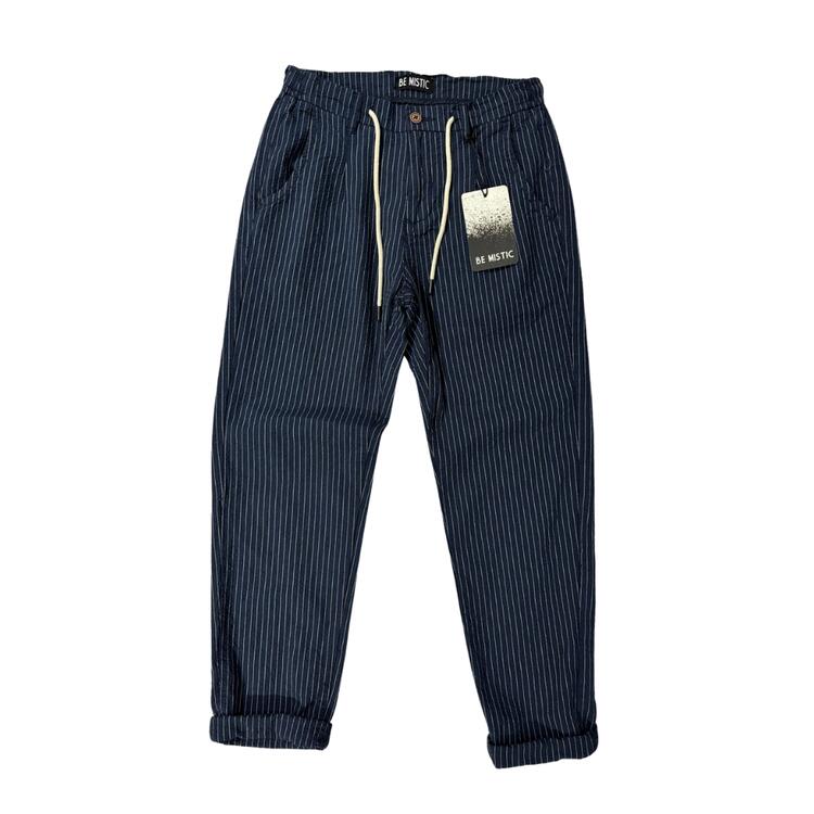 PANTALONE LACCIO UOMO EFFETTO LINO A RIGHE BE MISTIC PT002080 Be Mistic