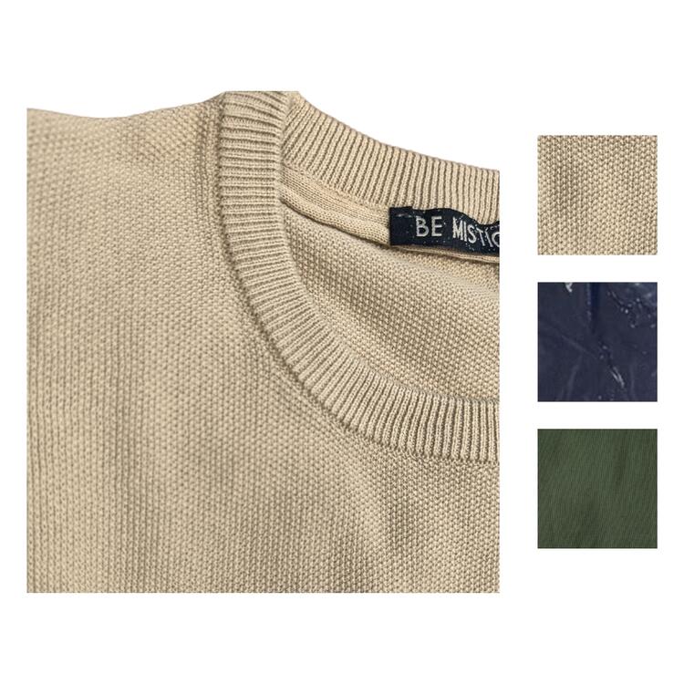 MAGLIA GIROCOLLO UOMO GRANA DI RISO BE MISTIC AM002 Be Mistic