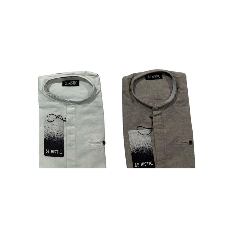 CAMICIA UOMO COREANA IN LINO MANICA LUNGA BE MISTIC 32536 Be Mistic