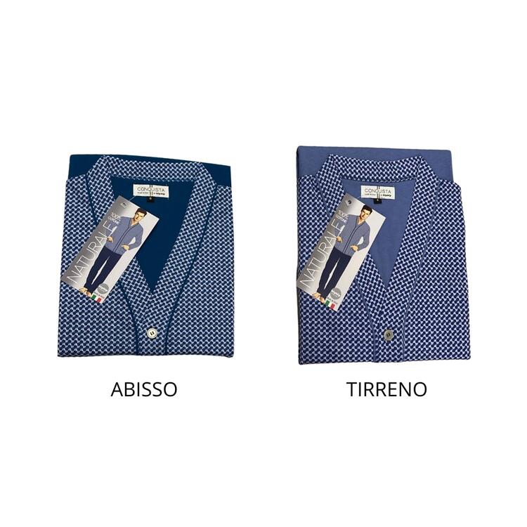 PIGIAMA UOMO APERTO IN JERSEY DI COTONE BIP BIP 3794 (4-7) Bip Bip