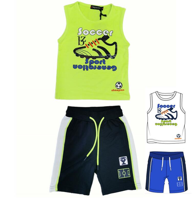COMPLETO BAMBINO CANOTTA E BERMUDA BOYZONE BB-37781 3-7ANNI BOYZONE
