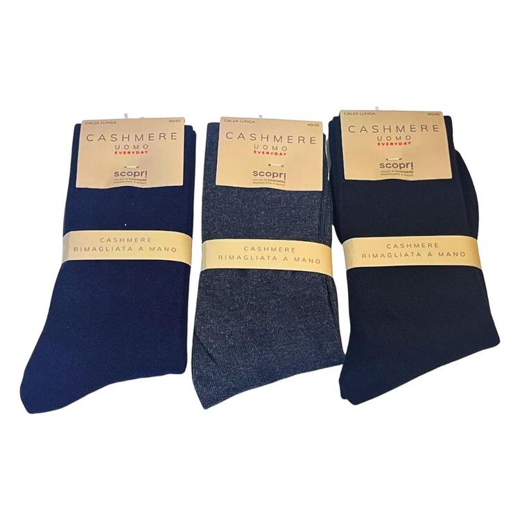 CALZINO LUNGO UOMO TINTA UNITA CASHMERE SCOPRI PRISCO CASHMERE UL Scopri Calze