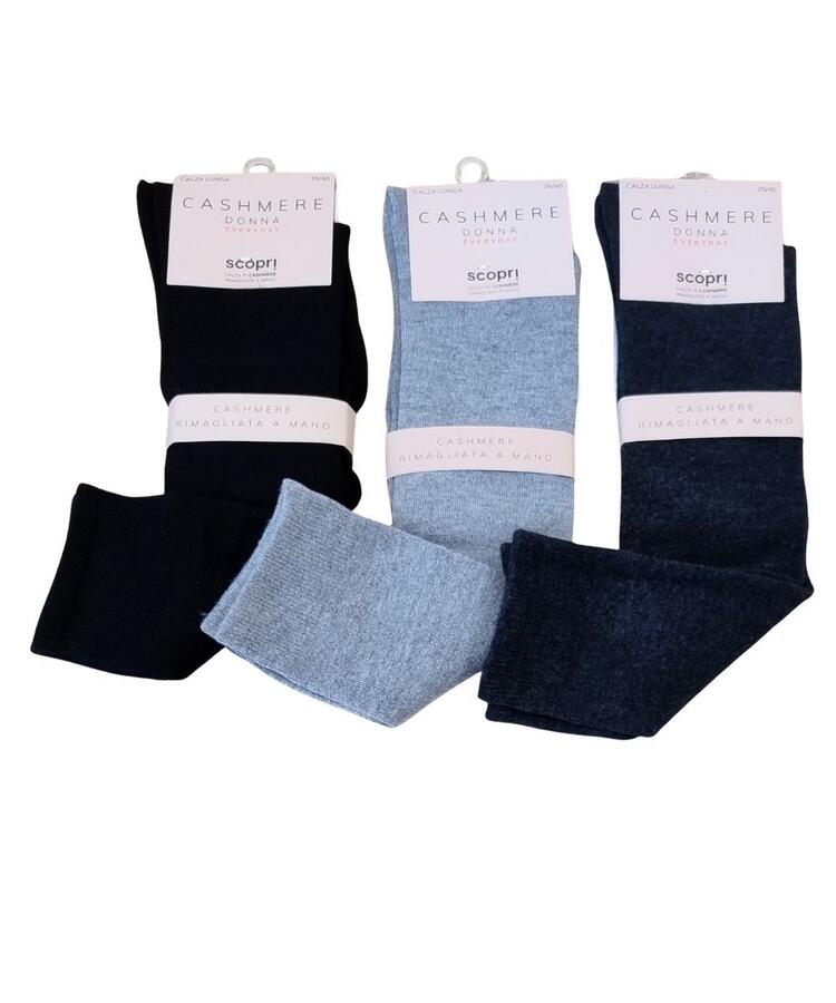 Calzettone lungo donna in cashmere Scopri Prisco CashmereDL (1 PAIO) Scopri Calze