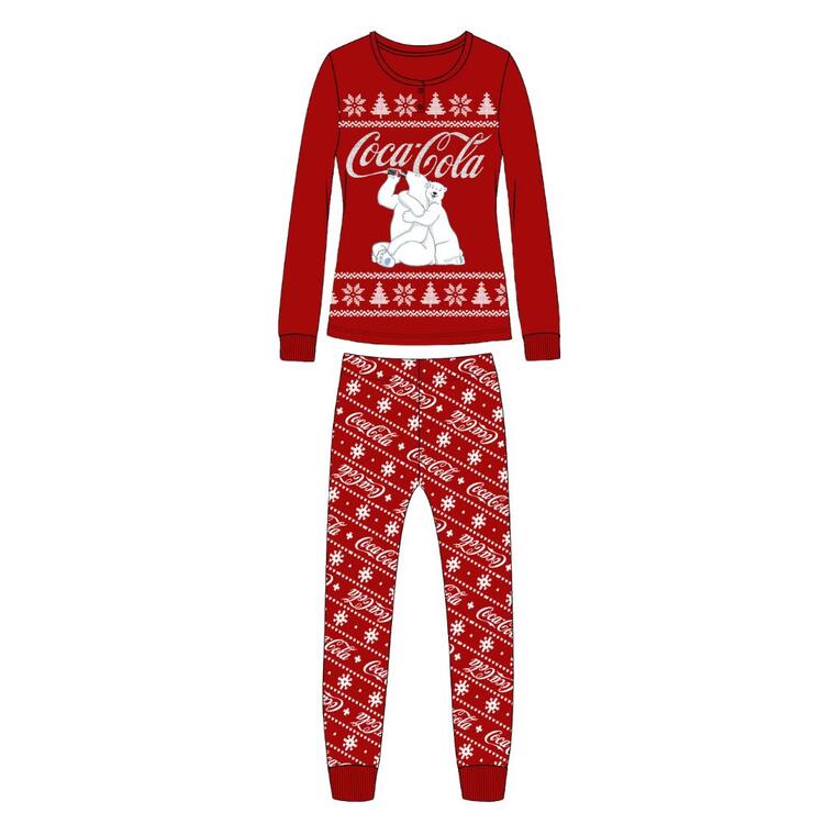 PIGIAMA DONNA LUNGO INTERLOCK COCA COLA CCZ1694 COCA COLA