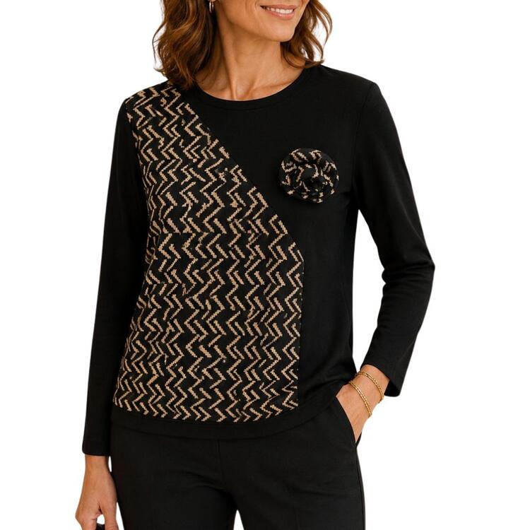 Maglia donna a fantasia Chiara Autieri ma4135  CHIARA AUTIERI