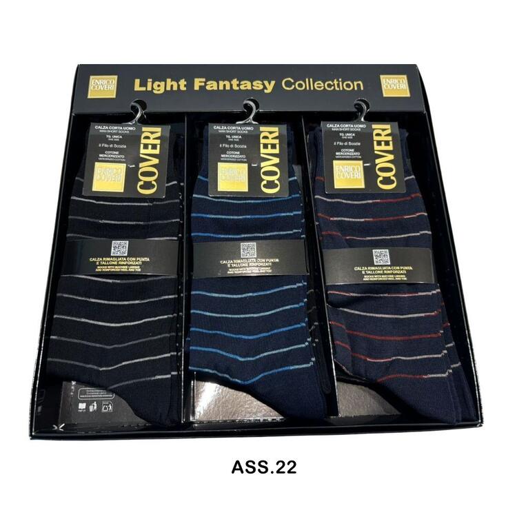 Calzino corto uomo in cotone elasticizzato Coveri Yacht Line  Ass.21-22 (1 PAIO) COVERI
