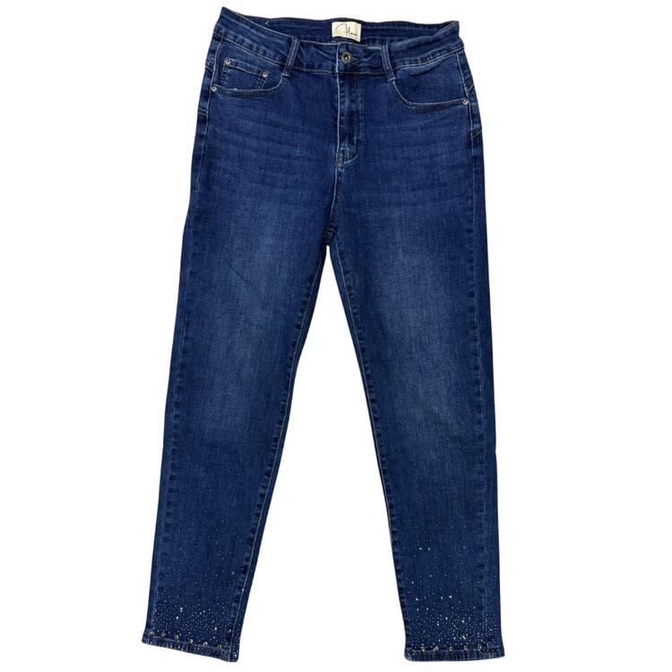 JEANS DONNA STRASS FLORA CY1608 FLORA