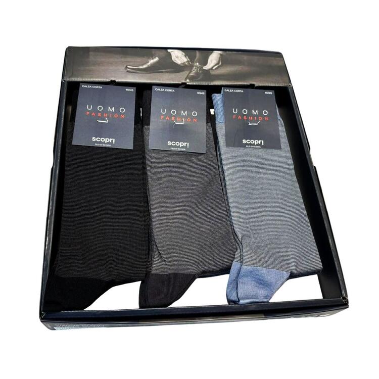 Calzino corto uomo in cotone elasticizzato Scopri Canaletto (1 PAIO) Scopri Calze