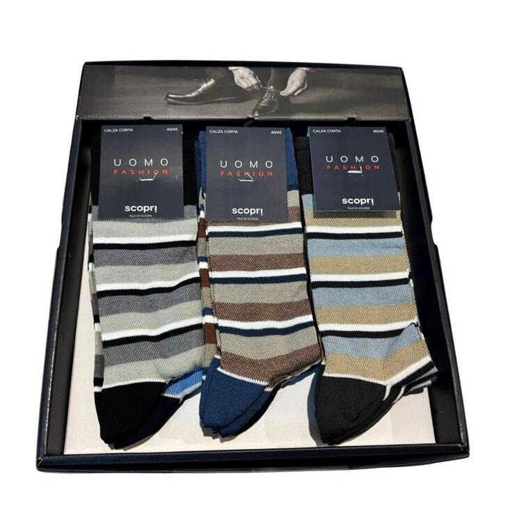 Calzino corto uomo in cotone elasticizzato Scopri Cimabue (1 PAIO) Scopri Calze