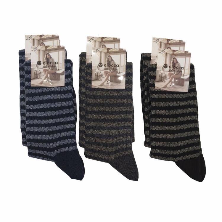 Calzino lungo donna in caldo cotone Ciocca CID9959 Ciocca
